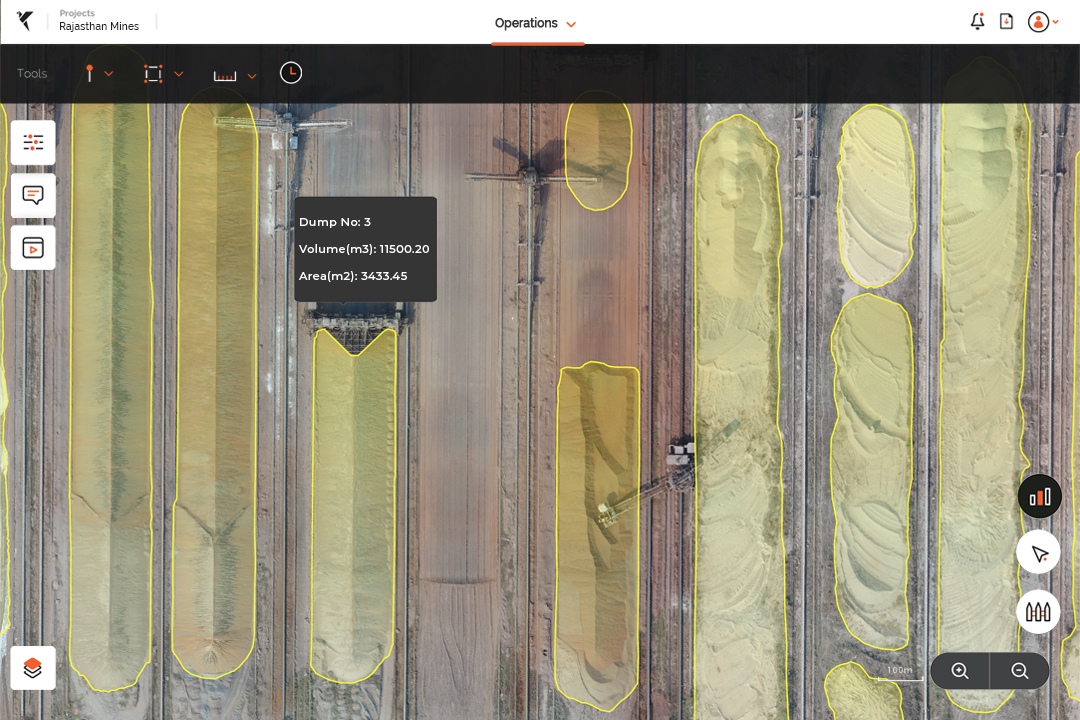 Drone data for mine inspection