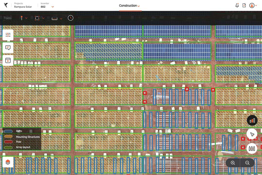 Drone data for solar construction