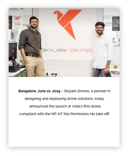1st NPNT compliant drone in India